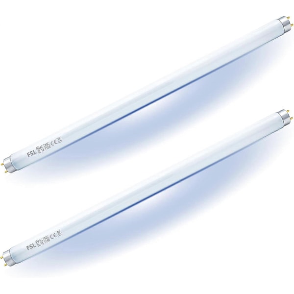 2-pakning FSL BL T8 F15W Erstatningspærer for Fluefanger - 17in UV-rør for 15/30 W Flue- og Insektfanger / Insektdreper [HK] T8