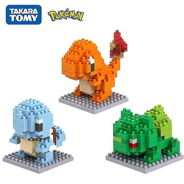 Nanoblock Liten Byggeklosser Pikachu Modell Utdanningsleker For Barn Bursdagsklosser [HK] Charmander