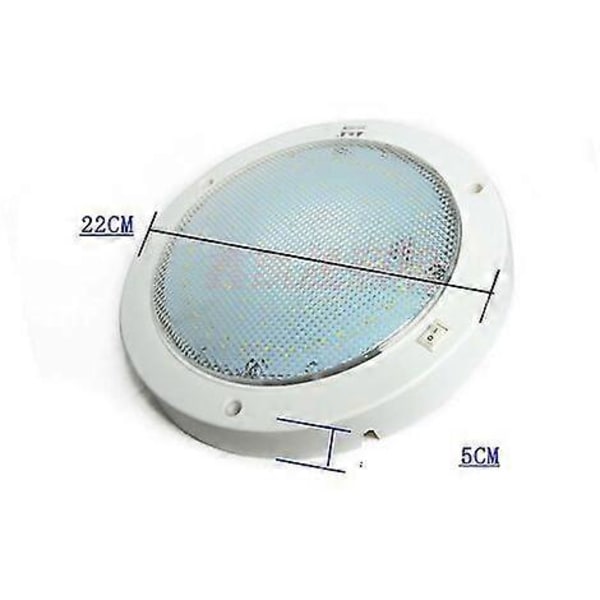 Plafonnier 12v Rv Marine Dc Led Lampor 9w Rund Ytmonterad Med Strömbrytare Bf[HK] style3468