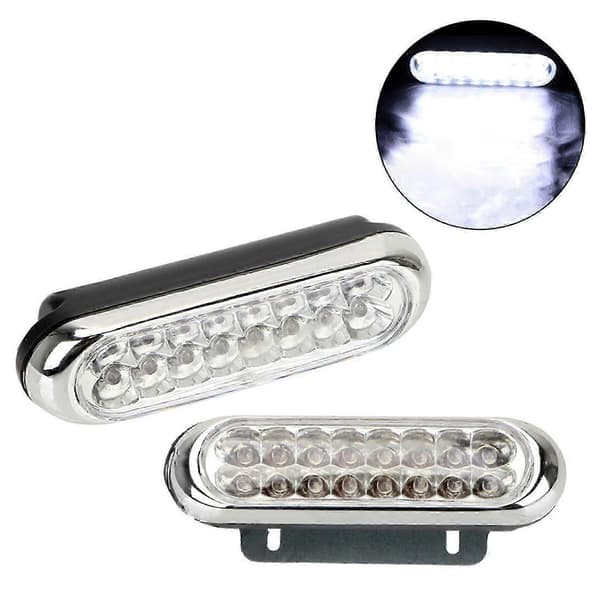 2 STK Billys 16LED Kjørelys Tåkelys Hvitt Lys DRL Kjørelys Universal-God[HK] Black