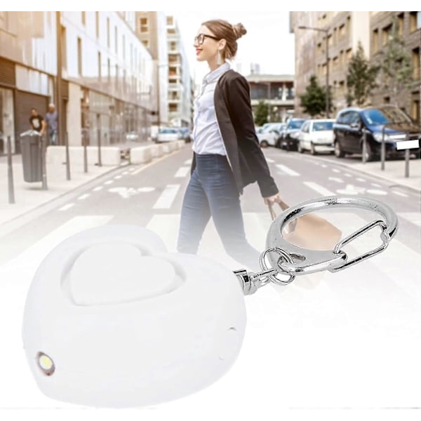 Trygg Personlig Alarm, 125db Hjerteformet Personlig Sikkerhetsalarm Nøkkelring Med LED-lys, Nød Sikkerhetsalarm Anti-angrep For Kvinner,[HK]