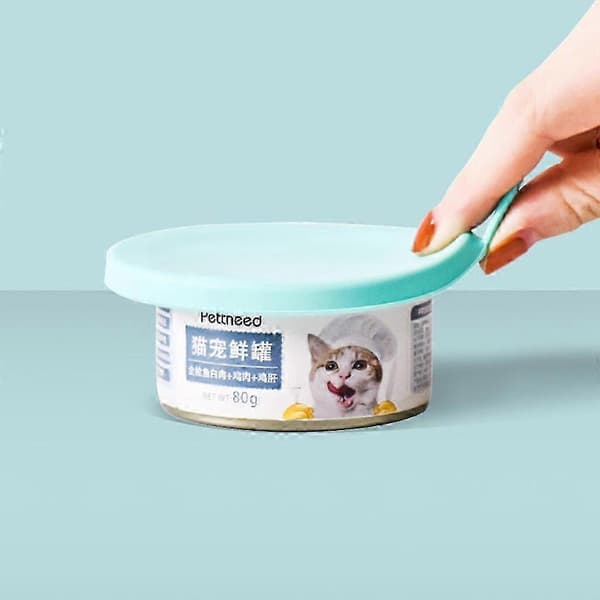 Hund til kattefoderopbevaring Friskholdende dåseforseglet låg Kæledyrsfoder dåselåg Universal BPA-fri blød silikonefoder dåseovertræk [HK] Pink