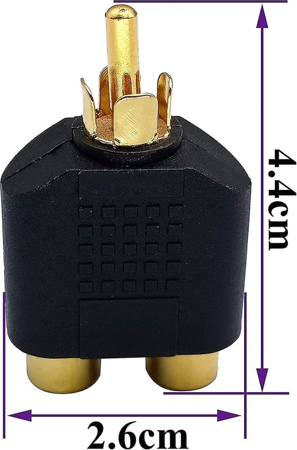 Audio Video RCA Y-splitteradapter 1 til 2 porte[HK]