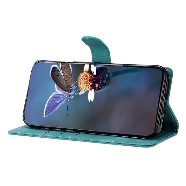 Til Samsung Galaxy S24 Mobiltelefon Cover Præget PU Læder Wallet Stand Anti-Drop Cover[HK] Style E Multicolor
