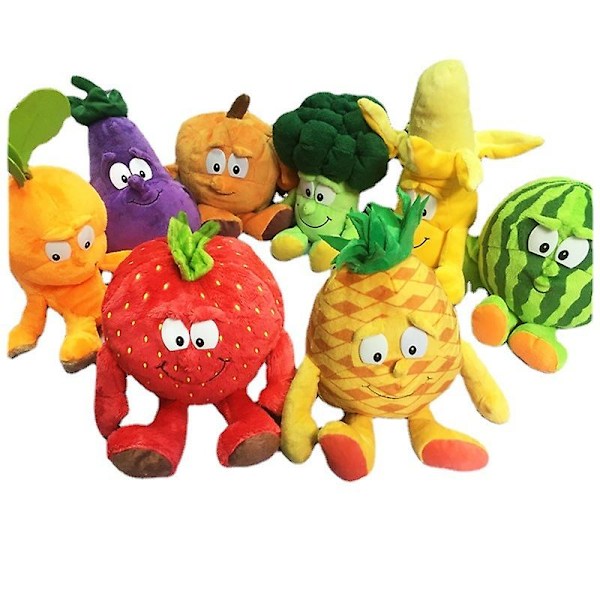 Kreative Frukt Plysj Leke, Mini Grønnsak Og Frukt Plysj Dukker   27cm Brokkoli