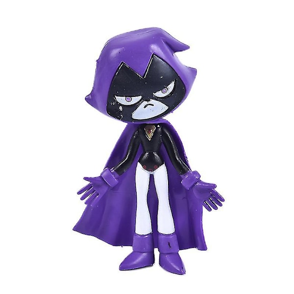 Den perfekta julklappen  7 st/set Teen Titans Go Robin Cyborg Beast Boy Raven modellleksak docka actionfigur leksak barn present