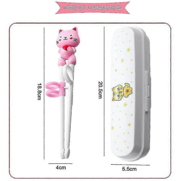 2 Par Treningspinner, Lærepinner for Barn[HK] Pink