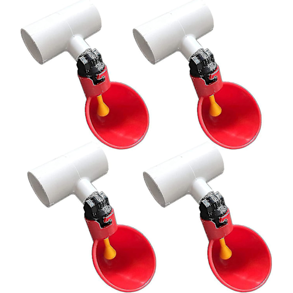 HKK Kyckling Vattenkopp, 4-pack Kyckling Vattenkopp PVC T-kopplingar