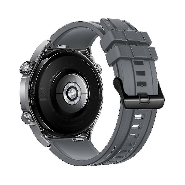 Silikoniranneke Huawei Watch Ultimate -kelloon, 3 kpl pidempi malli [HK] Dark Grey