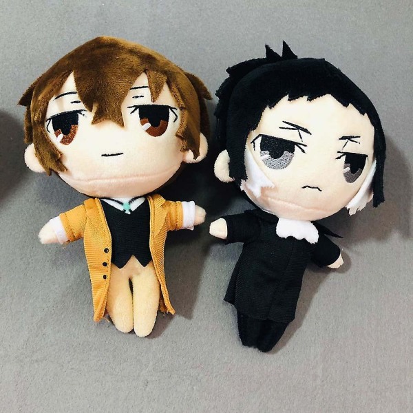 Anime Bungo Stray Dogs plysj, 8\" Dazai Osamu plysj utstoppet dyr plysjleke[HK]