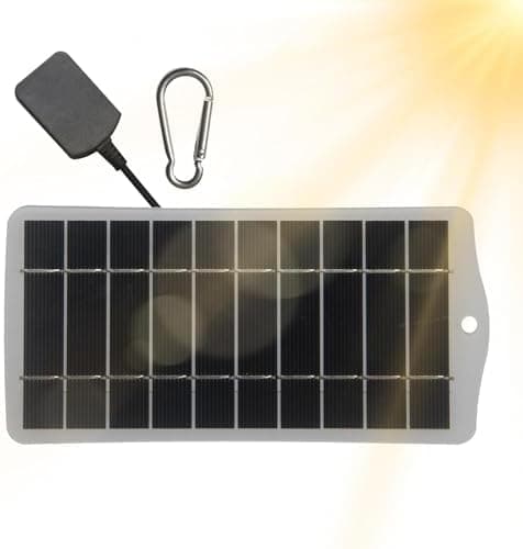 Solpaneloplader til camping, bærbar soloplader, 5V soloplader til telefoner, 2,5W monokrystallinsk solpaneloplader, sol C[HK] Creamy