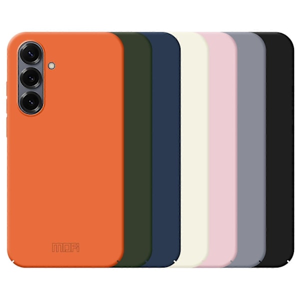 Til Samsung Galaxy S25 Telefon Cover MOFI JK Qin Serie Hud-Berørings Mat Anti-fingeraftryk Bagside Cover -[HK] Green Multicolor