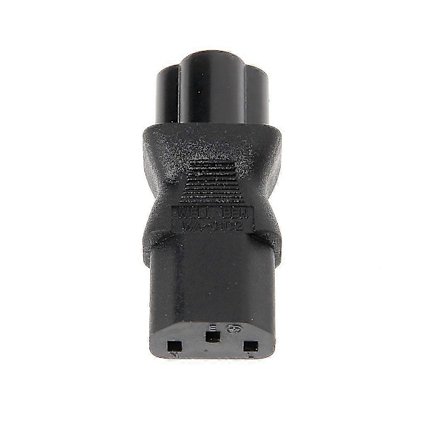 IEC 320 C13 Hona Till C6 Hane 3-stifts Klöverblad Kontakt Konverter AC Strömadapter xi[HK]