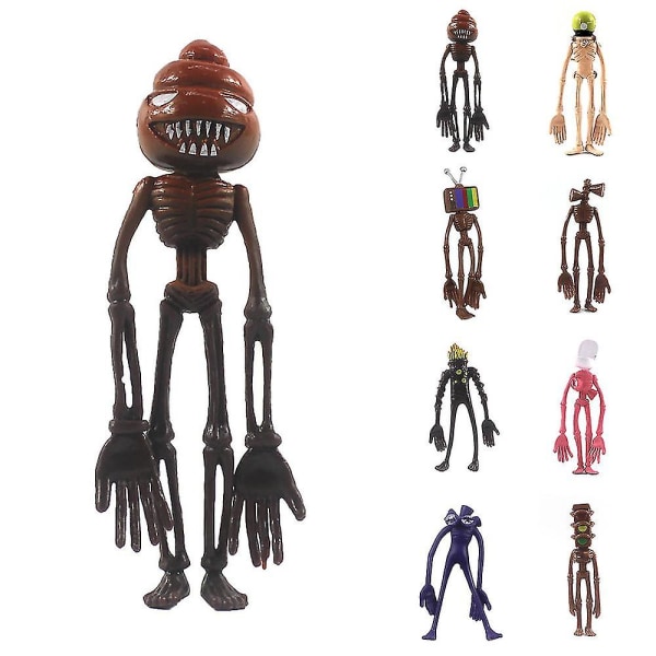 8 st Siren Head Actionfigur Leksak Urban Legend Foundation Sirenhead Dockor Skräckmodell Barn Present[HK]