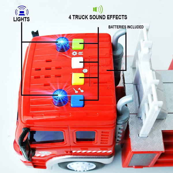 Fire Truck Toy ,Inertial Cars , with Lights and Sounds，Educational Toy Gifts for4 5 6 Years Old Boys & Girls