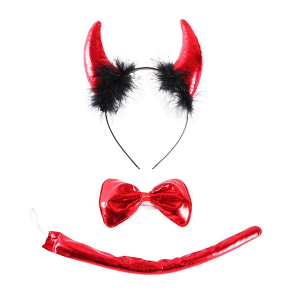 Halloween-eläinten korvat, hiusnauha, perhosolki ja häntä - Tiikerieläimen cosplay-tarvikkeet - Demoni