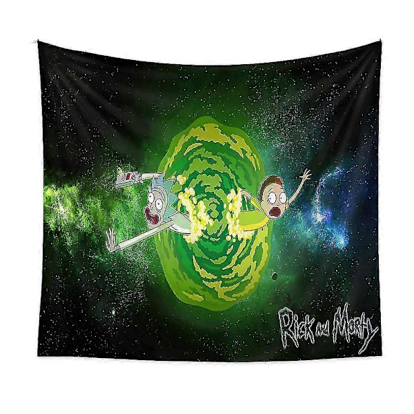 Rick And Morty Tema Gobelin Soveværelse Vægophæng Gobeliner Dekoration[HK] 150*200CM D
