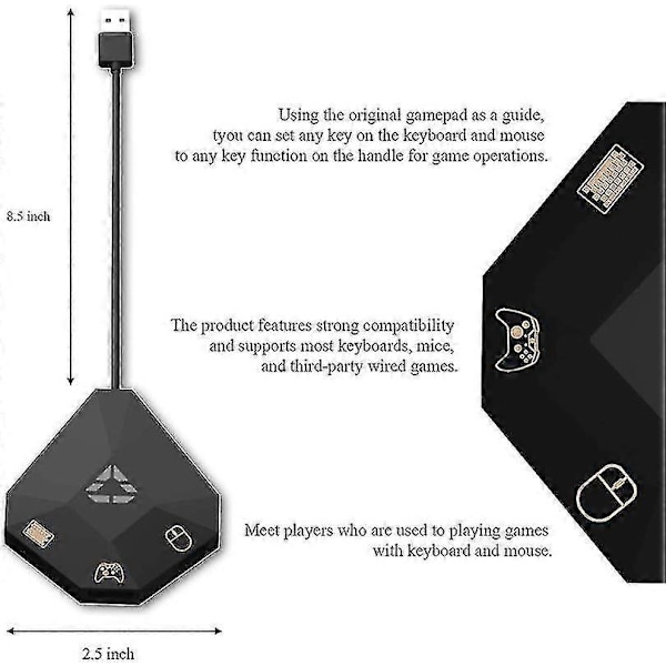 Tastatur- og museadapter til Nintendo Switch/ PS4/ Ps3/ Xbox One/ Xbox 360 Converter[HK]