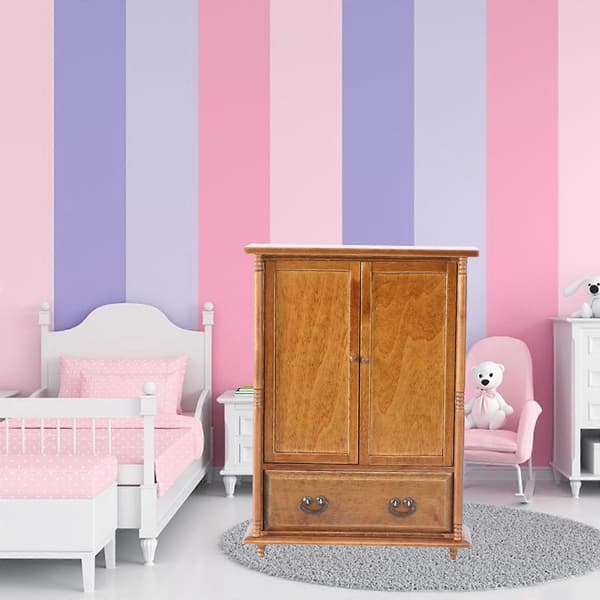 Mini Møbel Tilbehør Træ Mini Garderobe til Dekoration 1 stk Brun Model[HK]