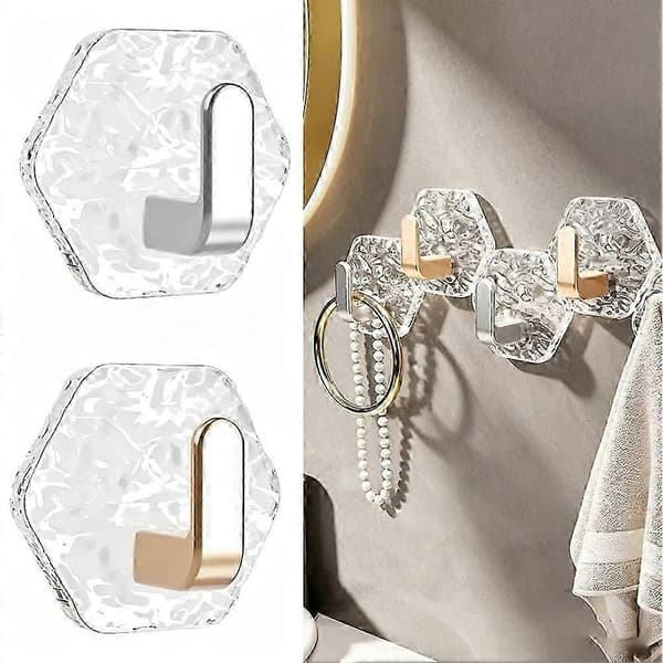 Poraamattomat liimakoukut - Glacier DesignVahva pitoMonikäyttöinen[HK] Silvery 10pcs