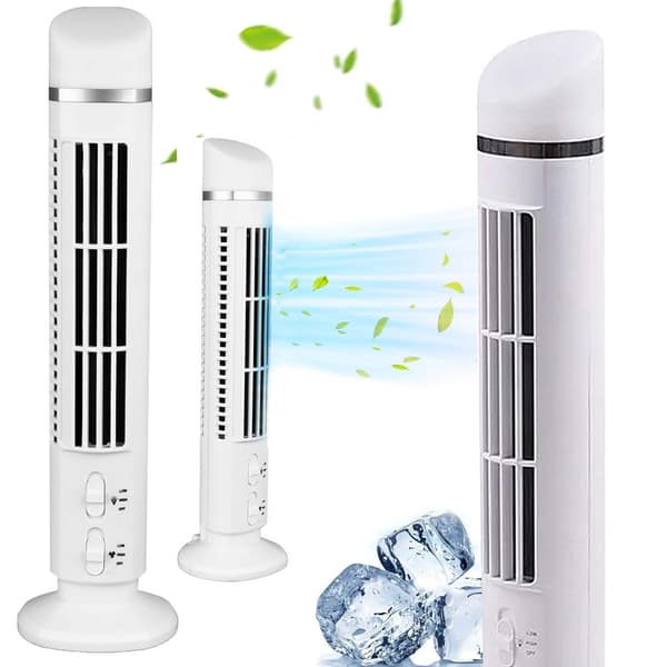 Bladeless tårnvifte Bordvifte 38cm Hvit hvit[HK] white