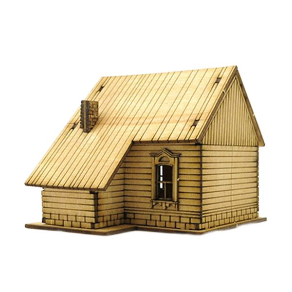 1/72 Trä Europeiskt Hus För Mikro Landskap Sandbord Arkitektur Modell Stil A[HK] Style B 8cm