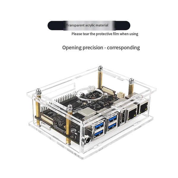 Acrylic Case For Visionfive 2 Development Board Development Board Box Transparent Case With Cooling([HK])