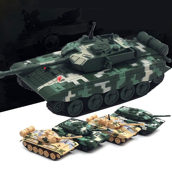 1/72 legeringssimulerede T99 Military Tank Solider-modeller med lydlys børnelegetøj[HK]
