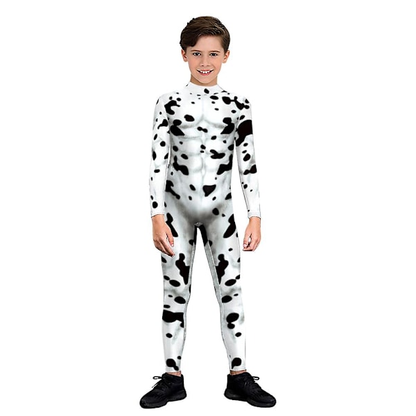 Dalmatiner Cosplay Kostume Til Voksne Børn Dyre Jumpsuit Halloween Forklædning Karneval Kostume[HK] 150 cm