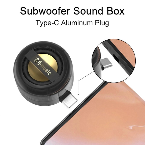 Mini Högtalare Plug-and-play Mobiltelefon Högtalarförstärkare Portabel Subwoofer Ljudbox för Hemmakontor[HK] Clear