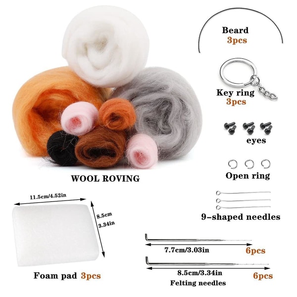 Needle Felting Kits,needle Felting Kit With Instructions,needle Felting Pad,felting Wool,felting Ne([HK])