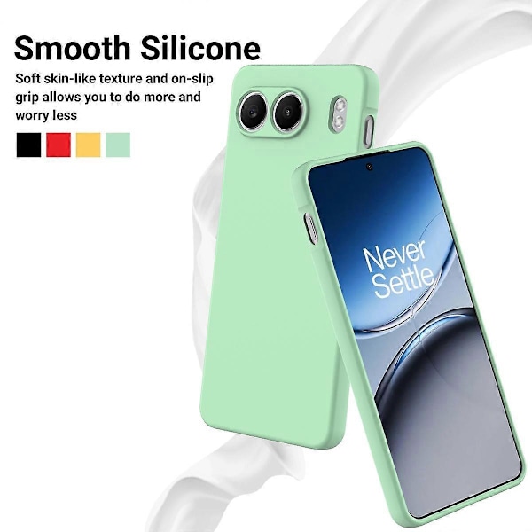 OnePlus Nord 4 -puhelimen kuori nestemäisestä silikonista, naarmuuntumaton, käsiremmi -[HK] Green Multicolor