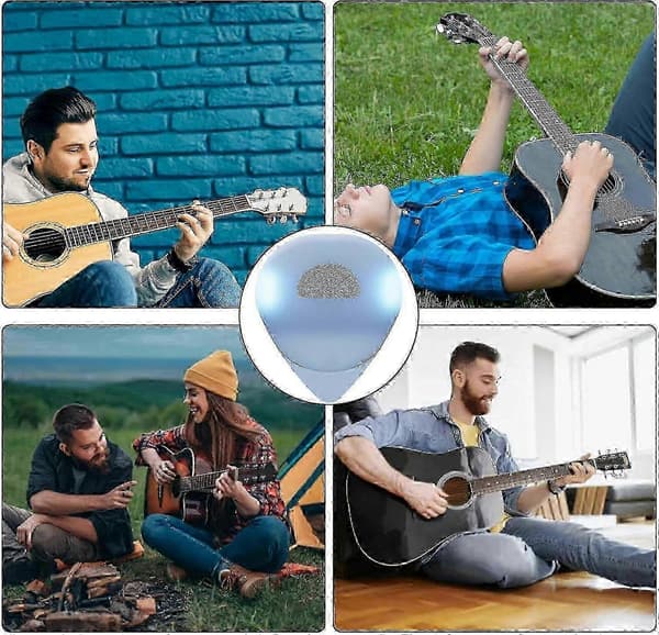 LED Lysande Gitarrplektrum, Lysande Gitarrplektrum, Hållbara Gitarrtillbehör För Musikälskare, Gitarrnybörjare[HK] Blue