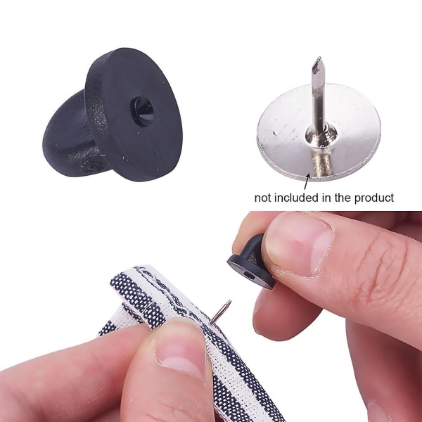 200 Pack Pvc Gummi Pin Rygstykker Komfort Fit Tie Tack Lapel Pin Backing Holder