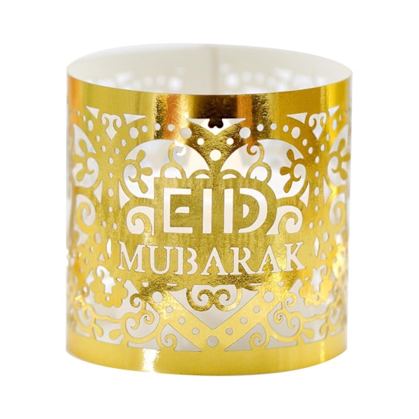 50kpl Ontto Elektroninen Kynttilänvarjostin Liekitön Tuikkukynttilä Votiivi Kääreet Sydän Eid Mubarak Koristeellinen Ramadan Lampunvarjostin Muslimijuhlakoriste[HK] Rold gold