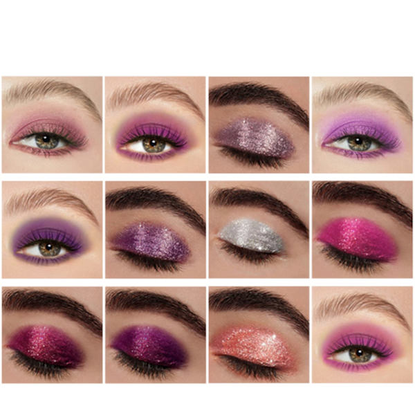 9 nuancer af bløde lyserøde blandingsskygger[HK] Purple