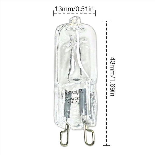 HK 110v/220v G4 10w 20w G9 25w Ovnslampe for ovn Mikrobølgeovn Komfyr Pære 25W