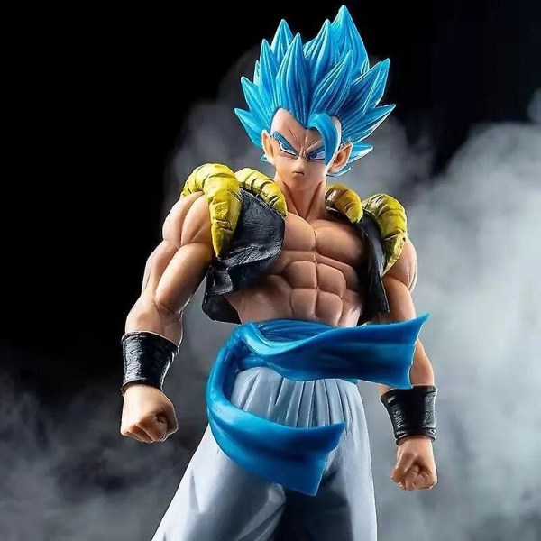 31cm Anime Dragon Ball Z Super Saiyan Blue Gogeta PVC Actionfigur Modell Leke Skrivebordsdekorasjon Barn Bursdagsgave [HK] no box