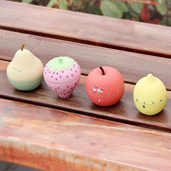 Köktimer 360 Grader Roterande Plast Mekanisk Timer Alarm[HK] Pear