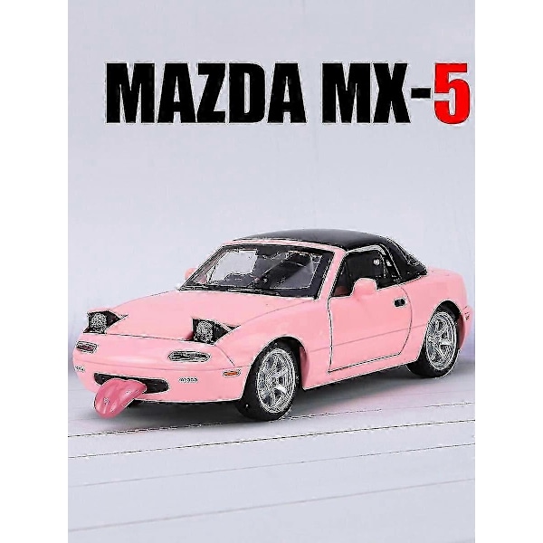 1/32 Mazda Mx-5 Pienoisvalettu Mx5 Roadster Leluautomalli Ääni- ja valoefekteillä Avattavat ovet Keräilylahja Lapsille Pojille[HK] Red