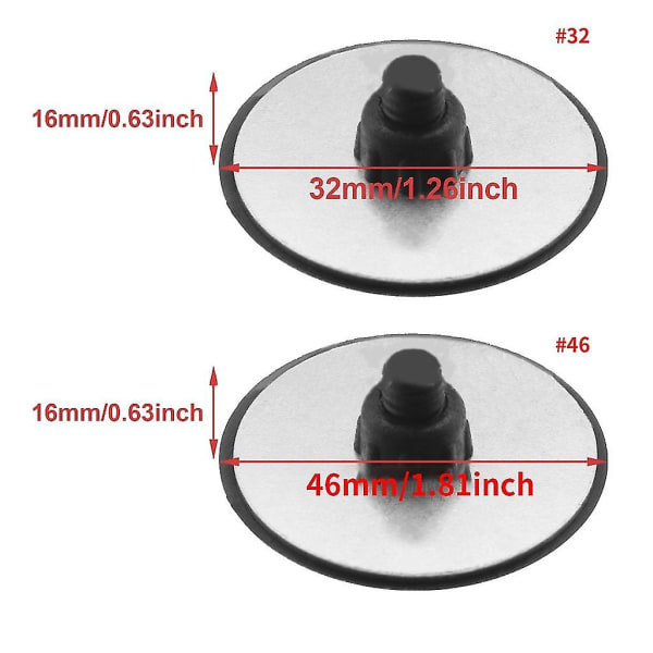 HK  Bil Bakre Torkarblad Ta Bort Set Auto Vattentät Block Off Plug Cap Ren Dummy Plug- 46mm
