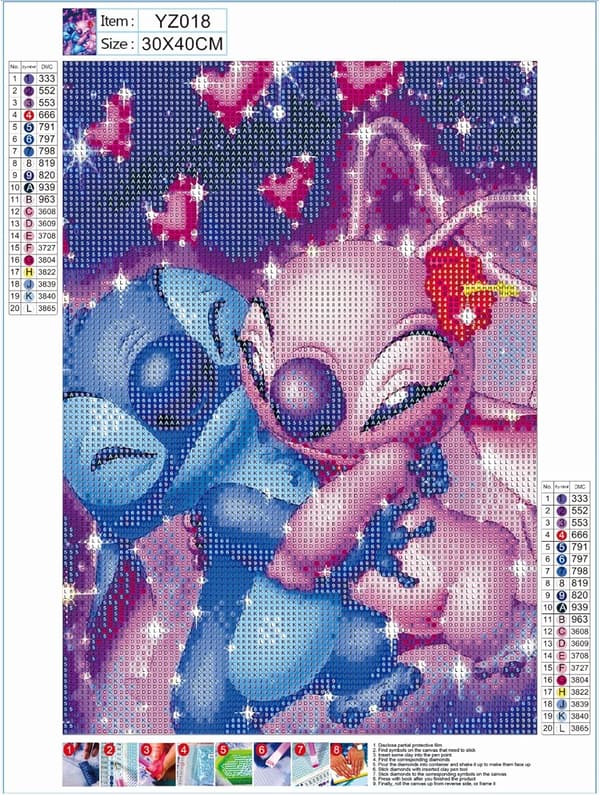 Diamantmalingssett 12x16cm Full Drill Stitch Art[HK]