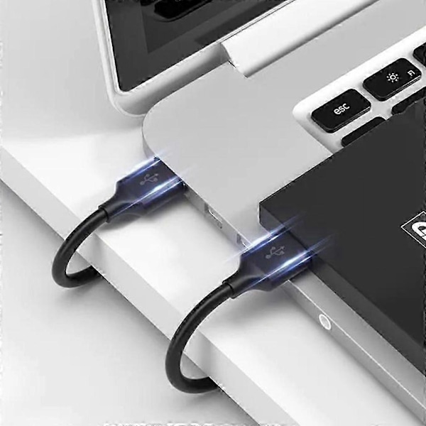 Kulutusta kestävä USB A uros-uros -kaapeli USB-johto / Kaksois-USB-johto, ei viivettä [HK] 1.5m