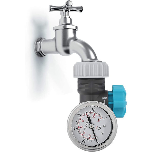 G3/4in Vandtryk Ventil, Justerbar Vandtryk Regulator Ventil Med Trykmåler Drivhus Have Vanding Controller A[HkkK]
