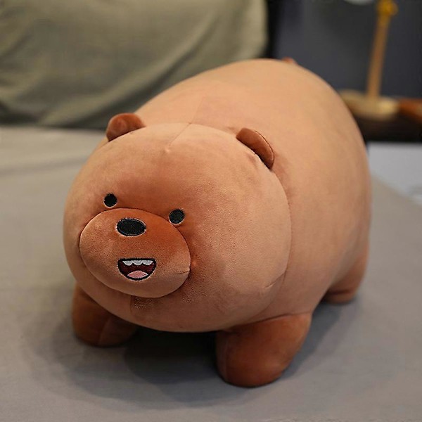 Vi Bare Bjørne Plysdukke Isbjørn/Grizzly/Panda Udstoppede Legetøj De Tre Bare Bjørne Tegneseriefigur Pude Ornament til Børn[HK] Brown Bear