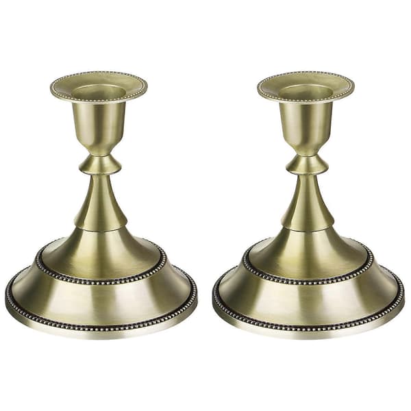 Bronze Legerings Lysestage Retro Lysestage til Lys 2 stk.[HK]