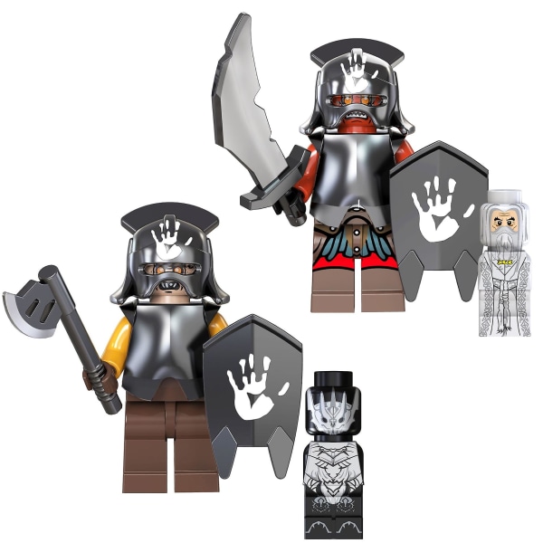 10 stk. Ringenes Herre Middelalder Minifigurer Legetøjs Sæt 1,77 tommer Orcish Uruc Goblin Solon Byggeklodser Actionfigurer [HK]