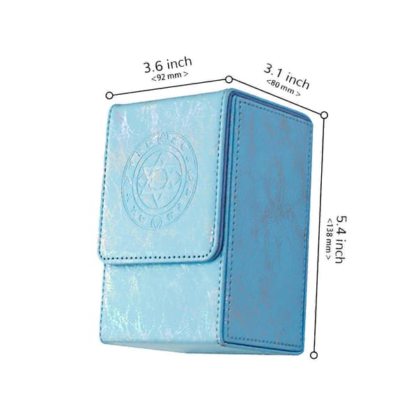 Stor Magnetisk Opbevaringsboks til Divinationskort Ekstra PU Læder Planner Til Flere Kortspil Og Tilbehør Gradient hvid[HK] Gradient silver