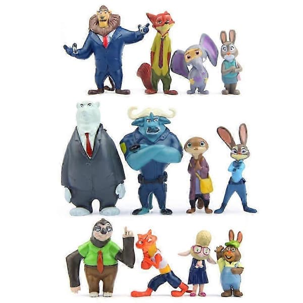 12 stk. Zootopia Nick Wilde Judy Hopps figurlegetøj [HK]