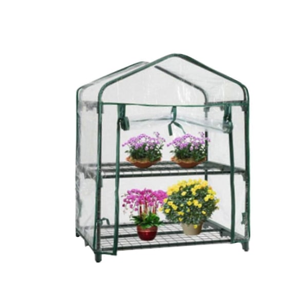JIKAIX Växthusöverdrag Transparent Enkel Montering PVC Rullgardinsdesign Växthusväxtskydd för Trädgård[HK] Dual Layer